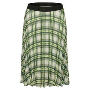 KAREN by SIMONSEN Sea Spray Green Allover Pleated Plaid Skirt Fully Lined Sz 8